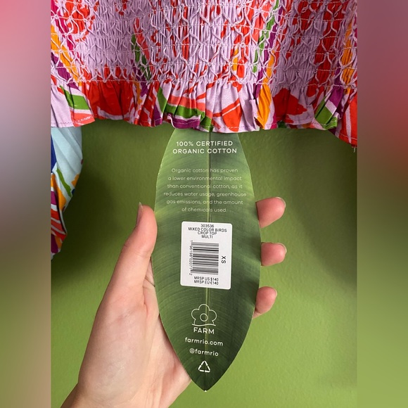 farm rio birds crop top - Picture 9 of 10